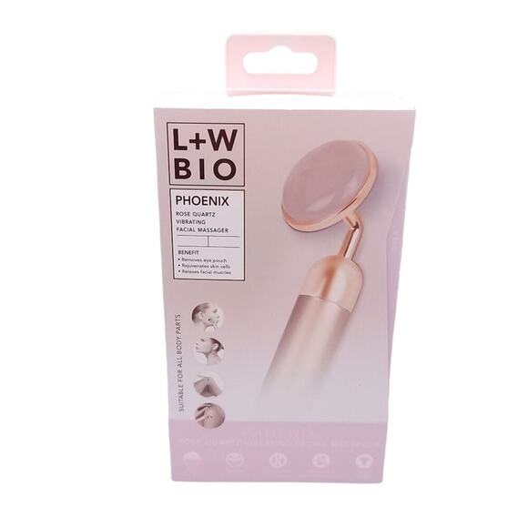 Luxe + Willow PHOENIX Rose Quartz Vibrating Facial Roller - Picture 2 of 7